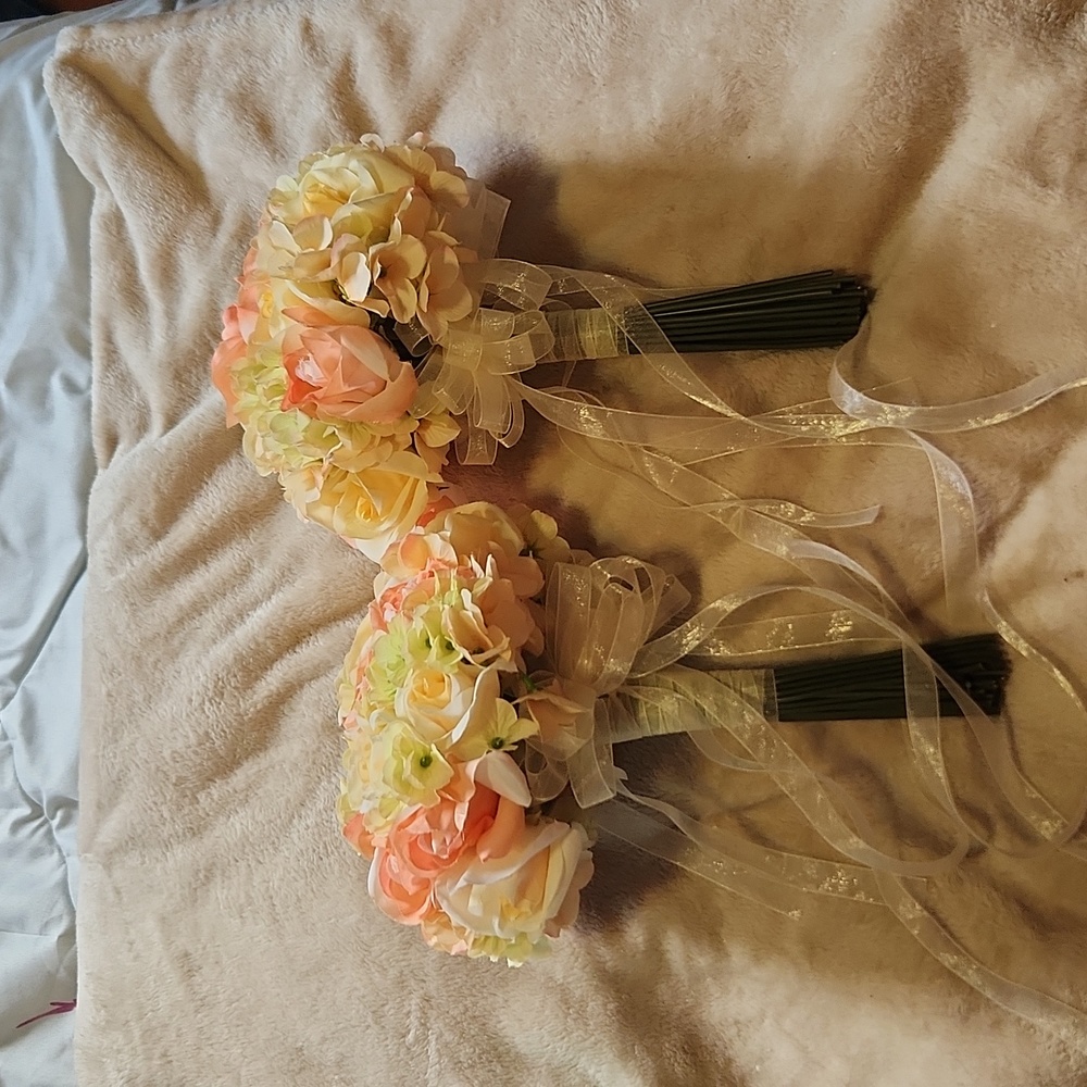 Two 8" bridal bouquets